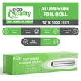 thumbnail image 2 of [9 Pack] Food Service Standard Duty Aluminum Foil Roll (12 in x 1000 ft) with Sturdy Corrugated Cutter Box - Great for Grill Use, Kitchen Wrap, Foil Wrap, Cooking, Cleaning by EcoQuality, 2 of 7