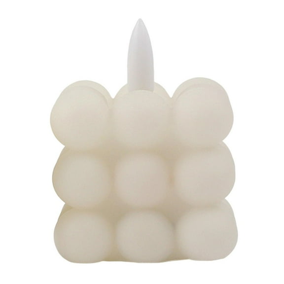 Kripyery Magic Bubble Candle Light Battery Operated Flickering Flameless LED Square Pumpkin Fake Candle for Festival Party Atmosphere