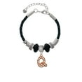 thumbnail image 2 of Delight Jewelry Rose Goldtone Crystal Initial - Q - Mom Celtic Knot Leather Bead Bracelet, 7"+2" Extender, 2 of 4