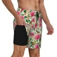 thumbnail image 3 of Daiia Rose Flowers Mens Swim Trunks Swim Shorts Quick Dry Swim Shorts with Mesh Lining Pockets-Medium, 3 of 9