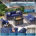 thumbnail image 4 of Sunmthink 8-Piece Outdoor Patio Furniture, Patio Furniture Sets with Fire Pit, Wicker Outdoor Conversation Set and Waterproof Cover, 4 of 9