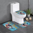 thumbnail image 1 of El Show de Ren y Stimpy Juego de 3 alfombras de baño de coral fleece: tapete de baño + alfombra de inodoro en forma de U + funda de tapa de inodoro en forma de O, 1 of 6