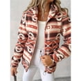 thumbnail image 4 of Chaqueta Suave y Cálida de Larga con Cremallera para Mujer Naranja-Rojo 4XL, 4 of 10