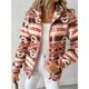 thumbnail image 4 of Chaqueta Suave y Cálida de Larga con Cremallera para Mujer Naranja-Rojo 4XL, 4 of 10