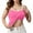 Hot Pink, variant on Women's Color Block Camisole Built In Bra Plus Size Sexy Lingerie, Contrast Tank Top Fixed Padding, Wireless Base Layer Undershirt, Stretchy Sleep Vest