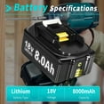 thumbnail image 5 of 6 Pack 8.0Ah Replacement for Makita 18V Battery Compatible with Makita Battery Fits for Makita Battery 18V Cordless Power Tools and Chargers BL1860B BL1830B BL1840B BL1850B BL1815 BL1820 BL1825, 5 of 7