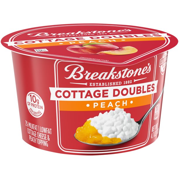 Breakstone's Cottage Doubles Peach Cottage Cheese, 4.7 oz Cup Walmart