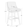 thumbnail image 6 of Oliver Counter Height Swivel Barstool Set of 2 Retro Grey - Counter Height - 23-28 in., 6 of 6