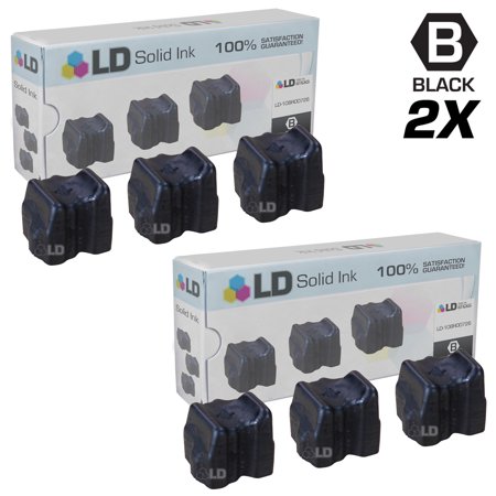 LD Products Compatible 108R00726 Set of 6 Black Solid ColorStix Ink Cartridges