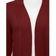 thumbnail image 4 of JJ Perfection Women's Solid Knit Open Front Cardigan With Pockets (Plus Size Available), 4 of 4