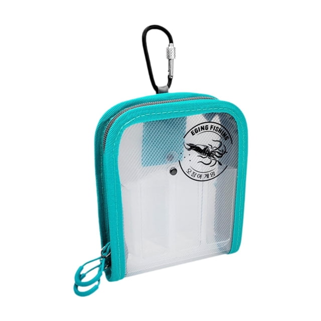 Almencla Boîte à Appâts Transparente Visuelle Double Fermeture Éclair cyan