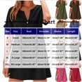 thumbnail image 3 of Munlar Women's Midi Dress Cotton Linen Loose Army Green T Shirt Dress Short Sleeve Summer Casual Sundress, 3 of 5