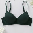 thumbnail image 7 of AHTJRT Women's Balconette Bra Seamless No Underwire Tshirt Racerbacks Bralettes Support Adjustable Everyday Demi Bras Green M, 7 of 7