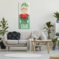 thumbnail image 2 of Stupell Industries Tis the Season Green Christmas Elf Bell Hat Fairy Tales & Fantasy Painting Gallery Wrapped Canvas Print Wall Art, 20 x 48, 2 of 6