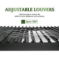 thumbnail image 5 of Chery Industrial Outdoor Pergola Steel Louvers & Aluminum Frame 10x19FT Pergola, 5 of 13