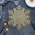thumbnail image 6 of HongMinWen Christmas Snowflake placemat, Washable Easy Clean Wipeable Non-Slip Stain Heat Resistant Dinning Table Place Mats, 6 of 6