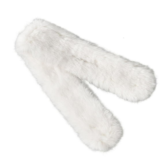 WE-POLUJ Plush Faux Furs Collar Scarf Winter Warm Thermal Furry Long Shawl Neckerchief