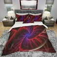 thumbnail image 2 of Designart 'Purple & Red Entanglement Abstract' Modern & Contemporary Bedding Set - Duvet Cover & Shams, 2 of 4