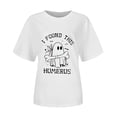thumbnail image 4 of Gunia Halloween Womens Tshirt Ghost Graphic Print Short Sleeve Crew Neck Casual Holiday Tees Tops Plus Size Shirts Light Gray S-5Xl, 4 of 4