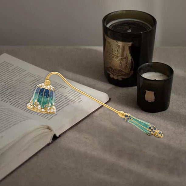 Apagavelas, tapón para velas, accesorio para apagar llamas de forma segura con mango largo, multifuncional, decoración de metal.