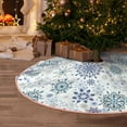 thumbnail image 5 of Sikiie Retro ice blue snowflakes Christmas Tree Skirt, Christmas Tree Decorations, Christmas Decor, Tree Mat Decoration(30-48IN)-36", 5 of 6