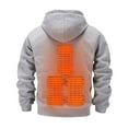 thumbnail image 4 of LEKDFST Heated Hoodies for Men Graphic 5 Heating Zones Lightweight USB Rechargeable Heated Jacket Heating Sweatshirt Battery Not Included Grey M, 4 of 4