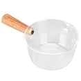 thumbnail image 3 of Utensilios De Cocina, Caño En Forma De V Vidrio De Borosilicato Cacerola De Fácil Limpieza Seguro De Usar Olla De Leche Con De Madera Para El Hogar Para Restaurante Para, 3 of 7