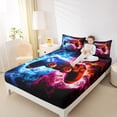 thumbnail image 4 of Manfei Kids Gamepad Twin Sheet Set (3-Piece) Console Video Game Red Blue Glowing Luxury Decor For Boys, 4 of 7