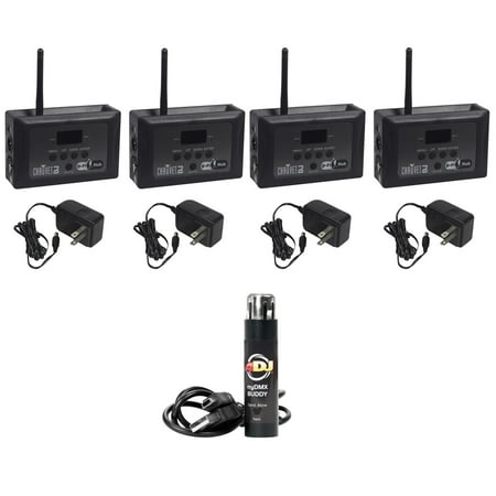 4 Chauvet D-Fi Hub Compact Wireless DMX Transmitter/Receivers+Lighting Software