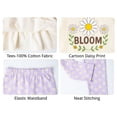 thumbnail image 3 of HILEELANG 2–7T Toddler/Little Girls Spring Daisy BLOOM Outfit, Yellow Peplum Top & Purple Daisy Leggings Set, Size 4T, 3 of 5