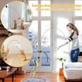 thumbnail image 3 of Interactive Cat Teaser Stick Toy Suction Cup Base Detachable Handheld with Bell Storage Portable Feather Stick Cat Toy Play Pink, 3 of 6