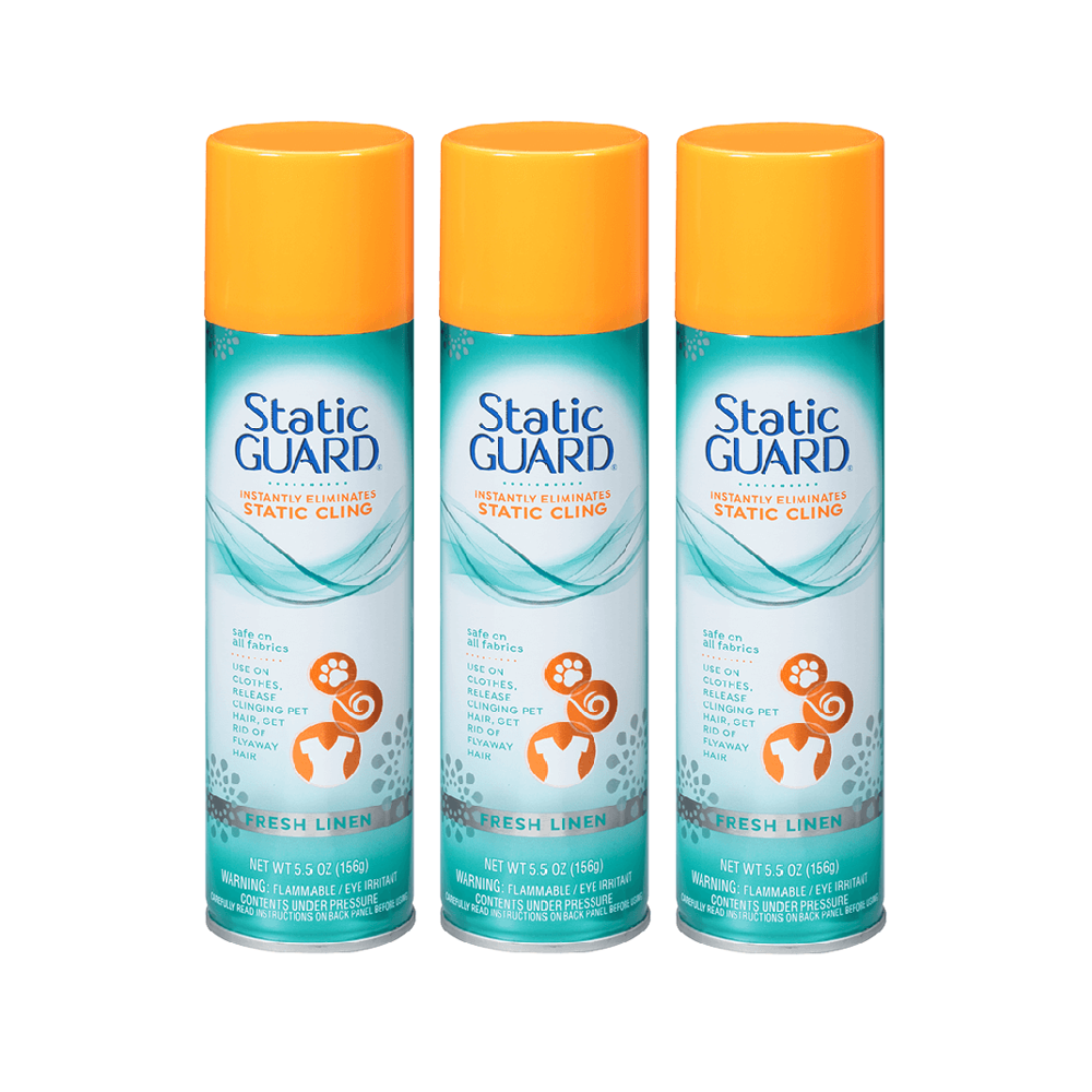Fresh Linen Scent Static Guard Spray, 5.5 Oz Pack of 3
