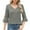 Gray, variant on Uaswgudfs Tees for Women Trendy 3/4 Fold Sleeves Tops Dressy Casual Business Work Blouses Solid Color Chiffon Office Shirts