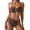 Brown bikini sets women, variant on Nfurl Bikini Sets for Women Halter Tops High Waisted Bikini Bottoms 2 Piece Swimsuits Summer Vacation Beach Wear Bathing Suits Black,XL