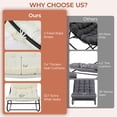 thumbnail image 4 of Pirecart Papasan Rocking Chair, Outdoor Comfy Papasan Chair with Cushion & Sturdy Metal Frame, Patio Rocker Chair with Side Pocket, Beige, 4 of 13