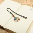 thumbnail image 2 of Marcapáginas de metal vintage único Marcadores religiosos de bronce Estrella Sol Luna con 7 cristales de chakra Piedra curativa Colgante de árbol de la vida con cuentas Día de la madre Mo, 2 of 5