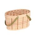thumbnail image 1 of Cesta para huevos, contenedor para almacenar alimentos, cesta tejida de bambú para frutas, 1 of 9