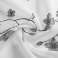 thumbnail image 2 of Sheer Cloth Shower Curtain with Hooks, Washable Shower Curtain White/Gray, 2 of 5