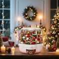 thumbnail image 3 of Candy Dispenser 6-Compartment Rotating Christmas Candy Dispenser Large Capacity Treat Box Grain Storage Container With Lid One-Button Dispensing For Holiday,White(1PCS) JASKFLY, 3 of 7