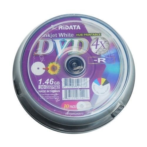 30 Pack Ridata 4X Mini DVDR Mini 8CM 1.46GB 30Min White Inkjet Hub