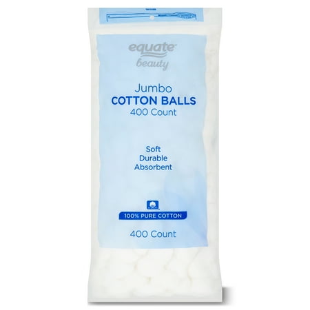 Equate Beauty Jumbo Cotton Balls, 400 Count