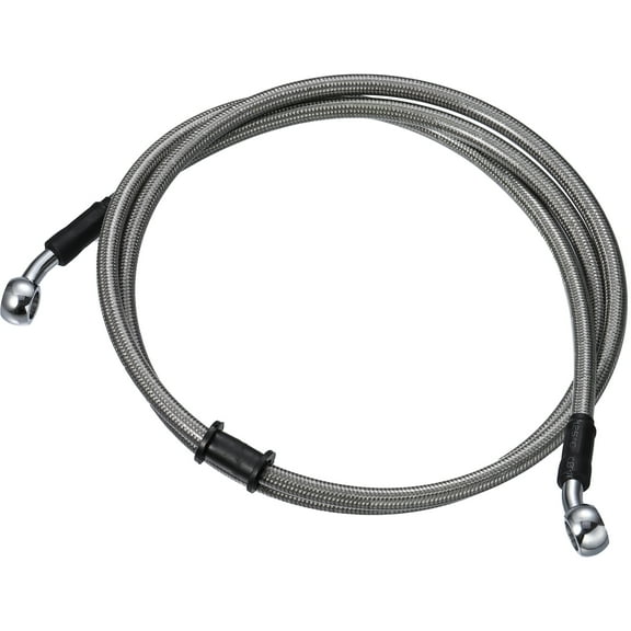 140cm 55.12" Motorcycle Brake Clutch Oil Hoses Pipe Clutch Throttle Gas Line Fuel Pipe Silver Tone for ATV Dirt Bike