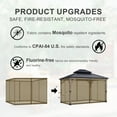 thumbnail image 5 of BPS 10' x 13' Gazebo Universal Mosquito Netting Screen Replacement, 4-Panel Screen Walls with Double Zippers for Outdoor Patio - Brown (Mosquito Net Only), 5 of 7