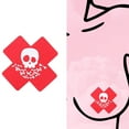 thumbnail image 2 of Halloween Skeleton Nipple Covers for Women, Adhesive Pasties Breast Petals for Parties Raves & Lingerie, 2 of 9