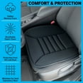 thumbnail image 3 of Stalwart Car Seat Cushion - 1.2-inch-thick Memory Foam Seat Pad with Plastic Anchors and Non-Slip Bottom for Auto, Office Chair, or Home - Black, 3 of 10