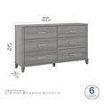 thumbnail image 2 of Somerset 6 Drawer Dresser in Platinum Gray - Engineered Wood, 2 of 8