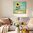 thumbnail image 6 of You Are My Sunshine Canvas Wall Art for Living Room, Country Watercolor Sunflower Floral Bees Yellow Green Poster Print Painting for Bedroom Office Home Decor Wall Pictures Prepare To Hang 12"x12", 6 of 9