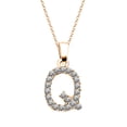 thumbnail image 1 of Fiudx Collar con Colgante de Alfabeto para Mujer, Cadena de Clavícula Femenina, Collar Dorado, 1 of 4