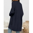 thumbnail image 3 of Women's Fall Long Batwing Sleeve Open Front Chunky Knit Cardigan Sweater, 3 of 17