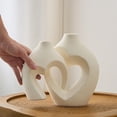 thumbnail image 6 of YVTVY Ceramic White Vases for Office Home House Living Room Table Decor Centerpiece Wedding Gifts for Couple Decoraciones Para Sala, 6 of 8